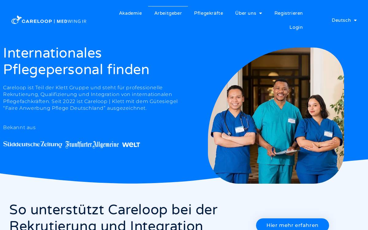 careloop website preview