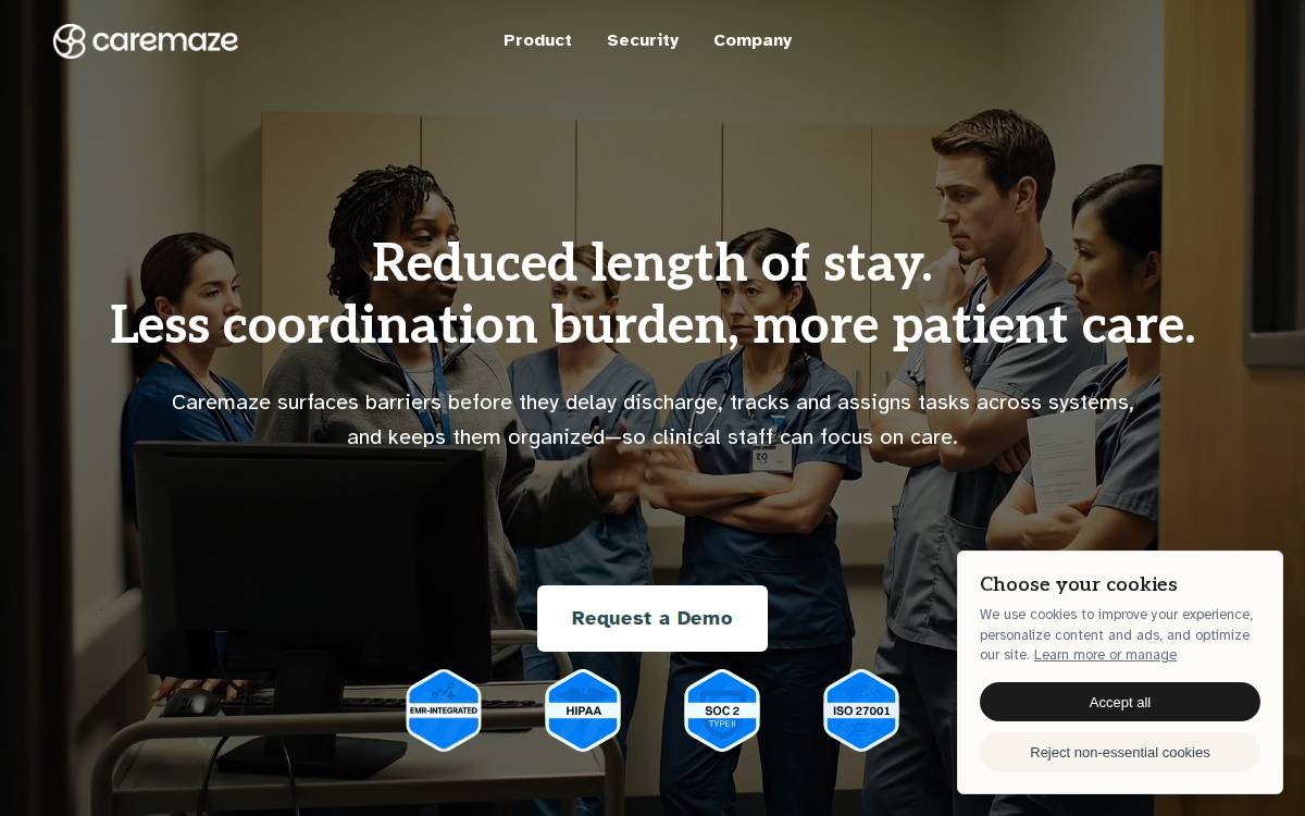 Caremaze website preview