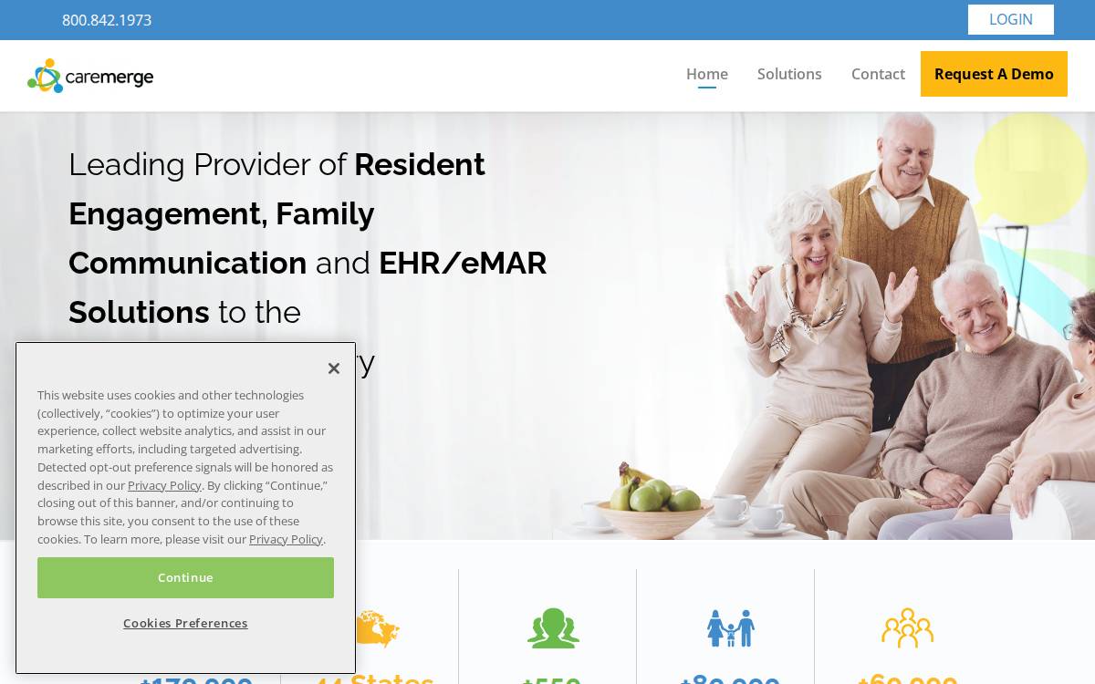 Caremerge website preview