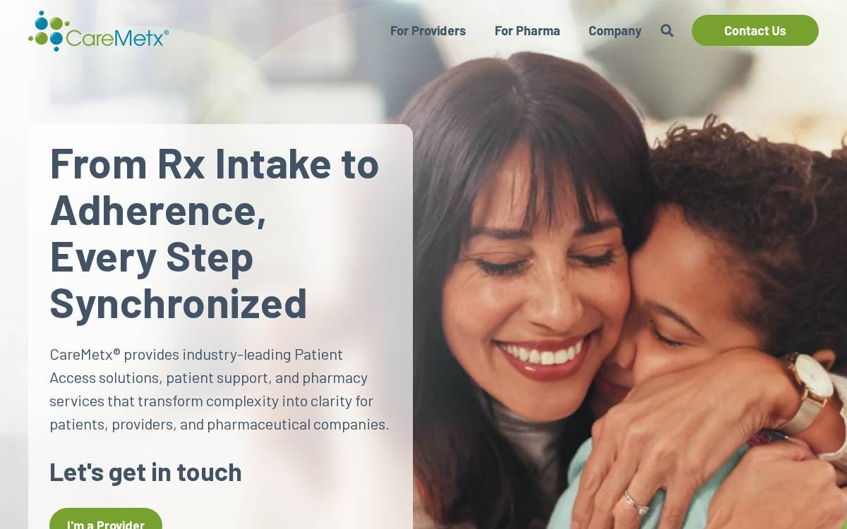 Caremetx website preview