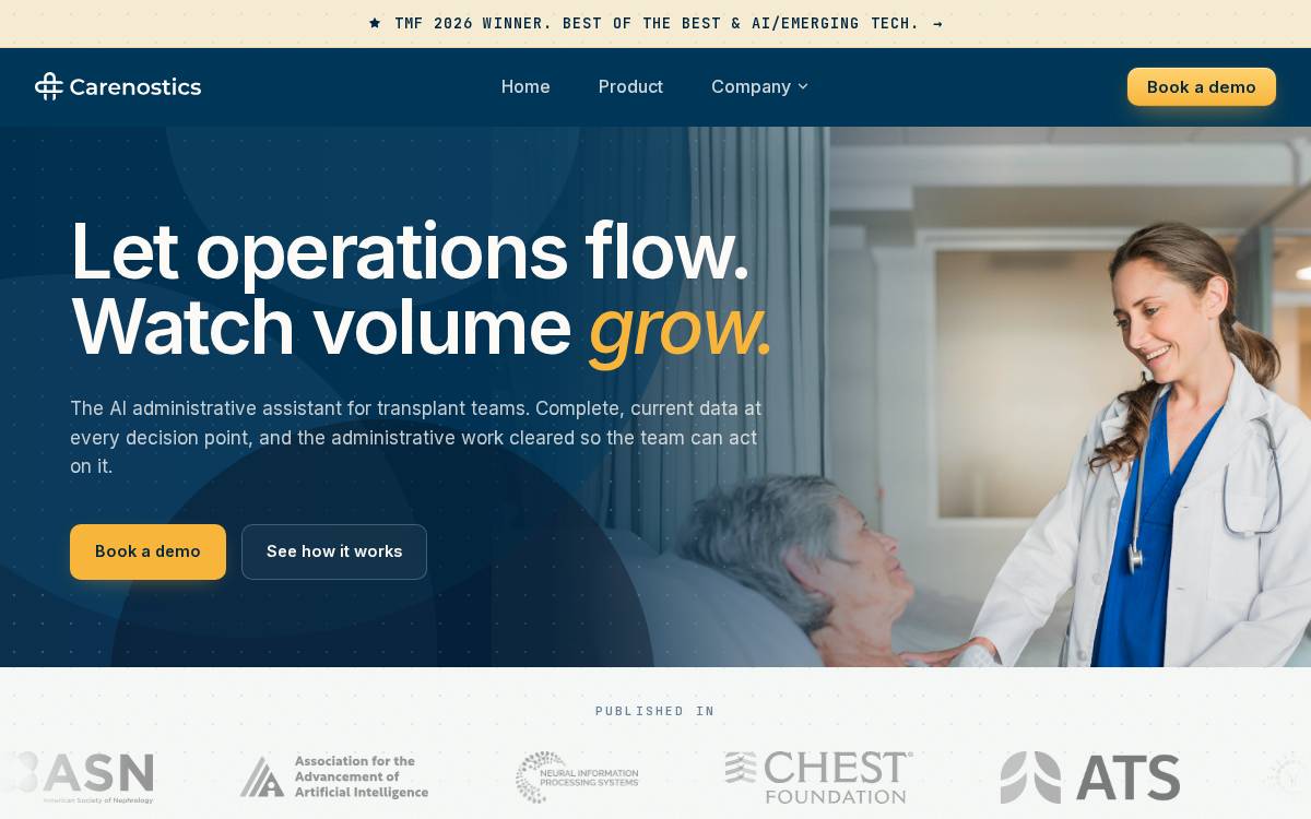 Carenostics website preview