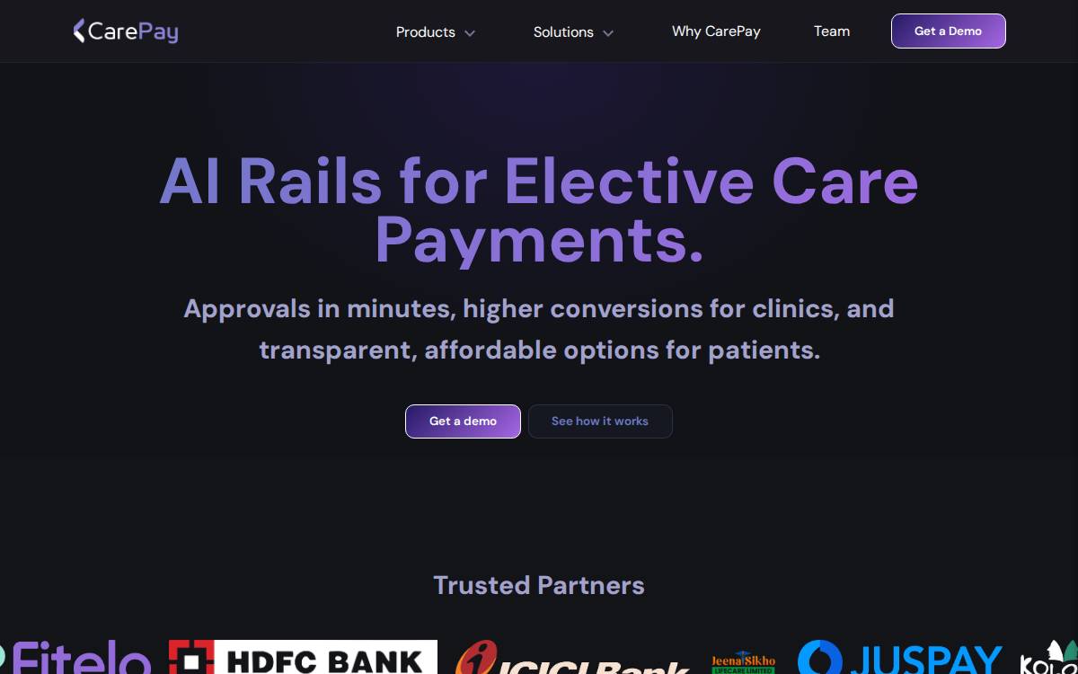 CarePay website preview