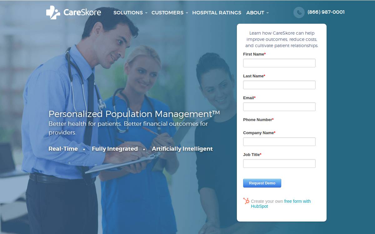 CareSkore website preview