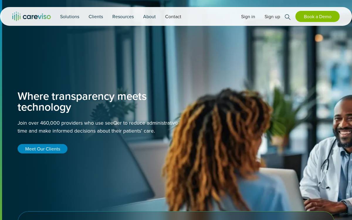 Careviso website preview