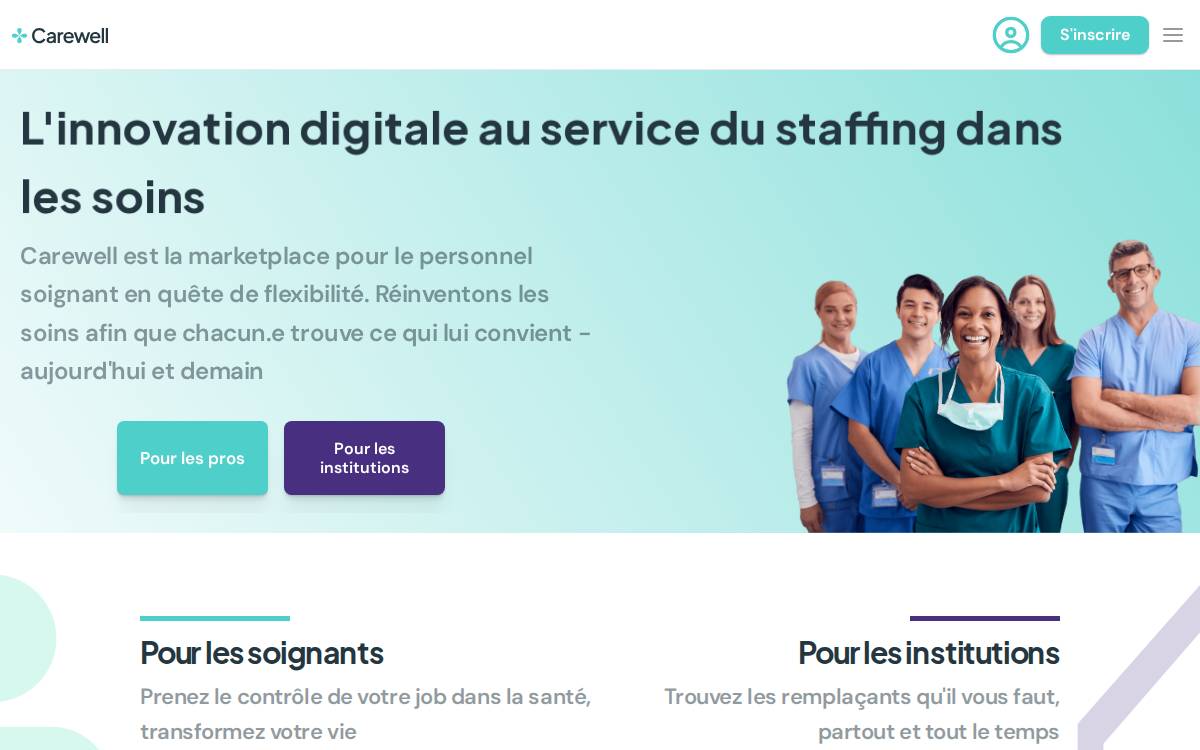 Carewell website preview