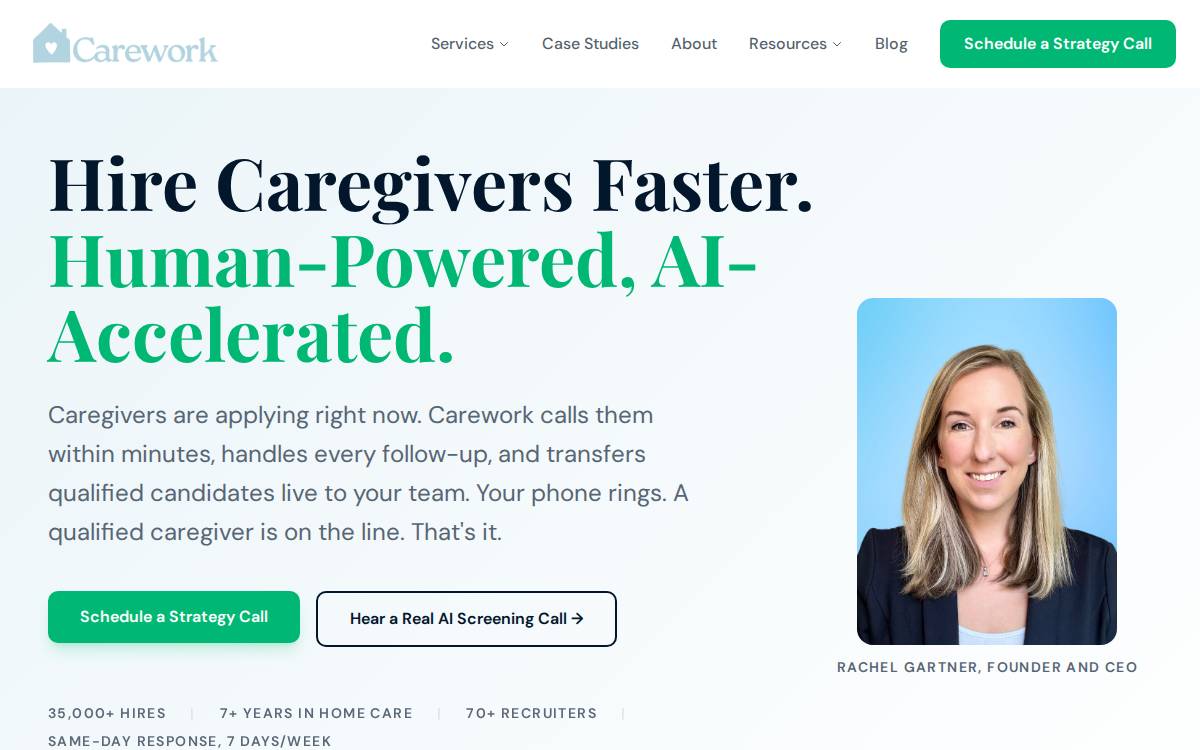 CareWork website preview