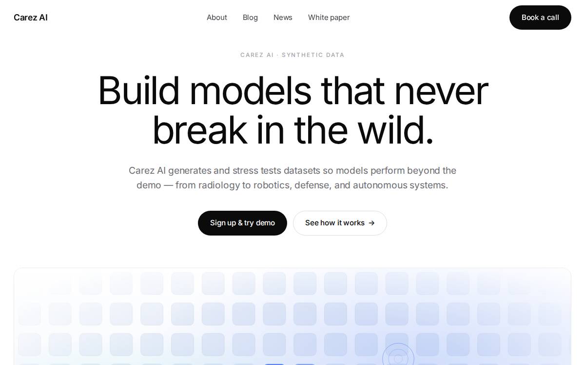 Carezai website preview