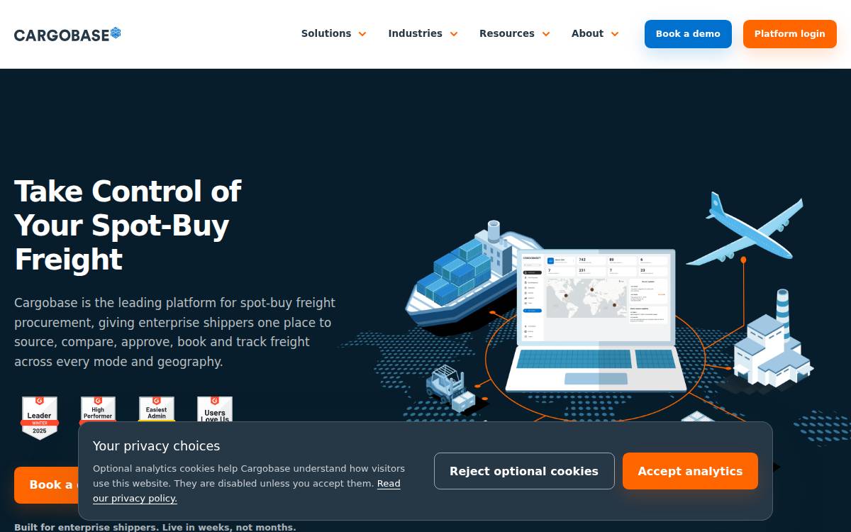 Cargobase website preview