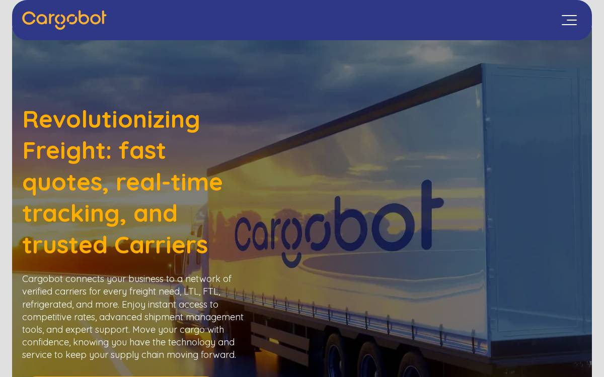 Cargobot website preview