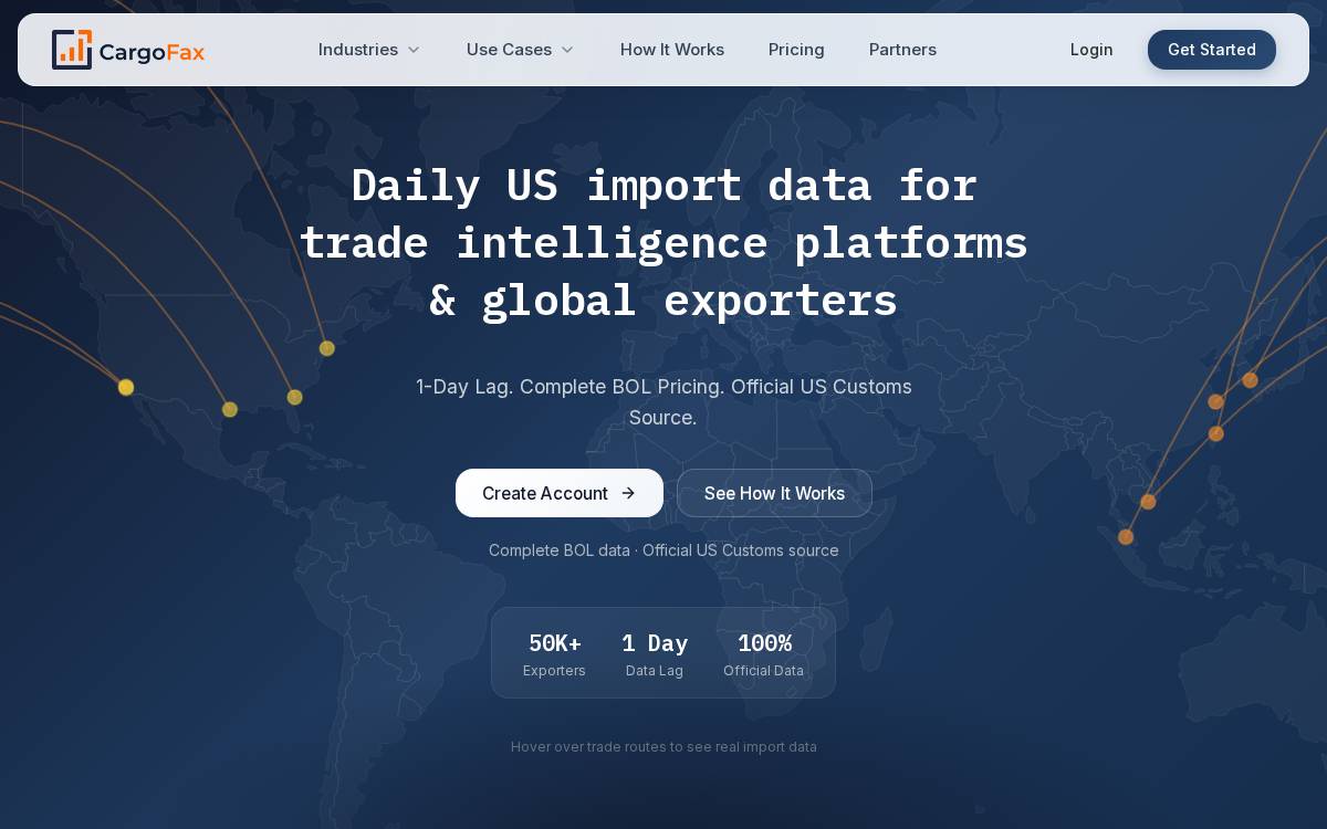 CargoFax website preview