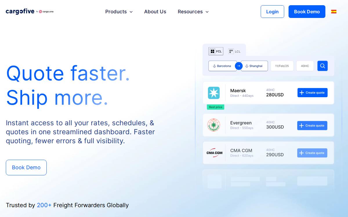 Cargofive website preview