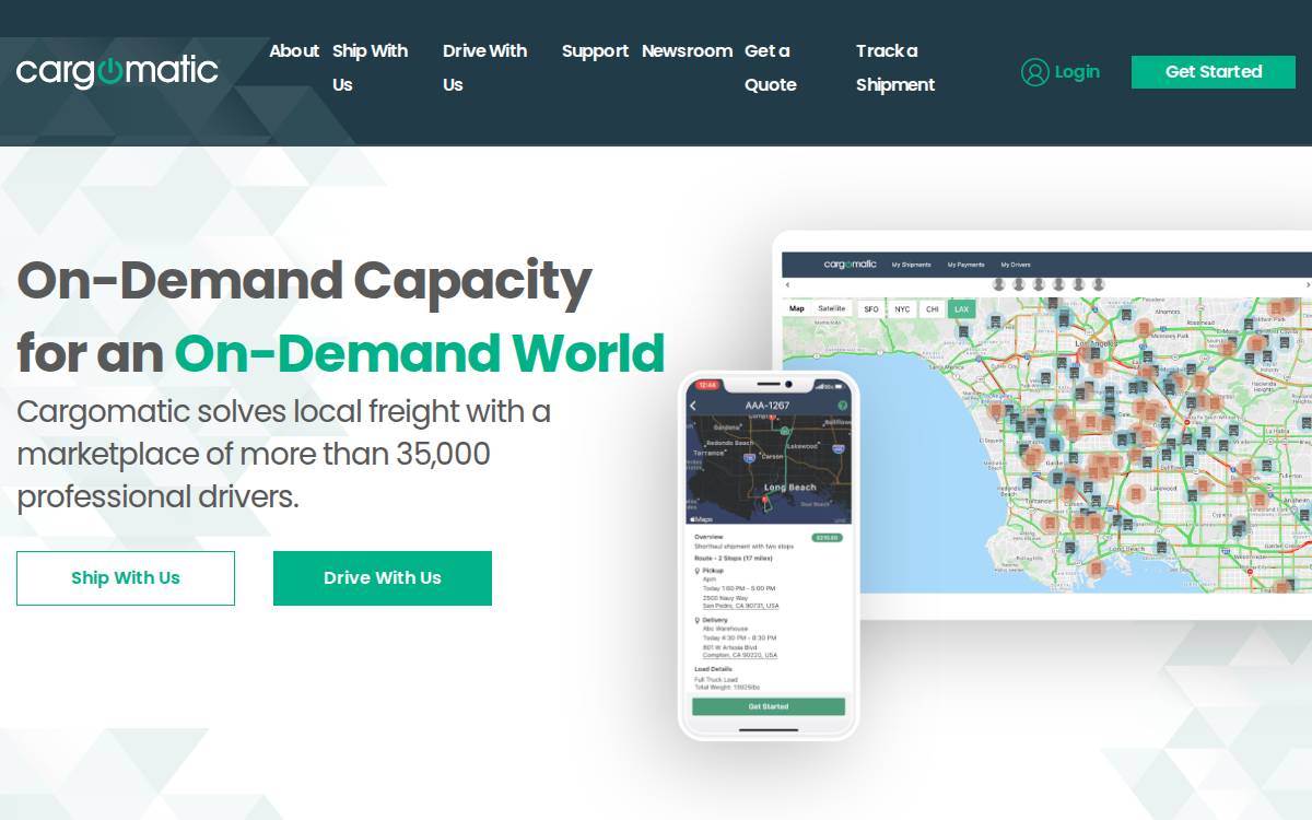 Cargomatic website preview