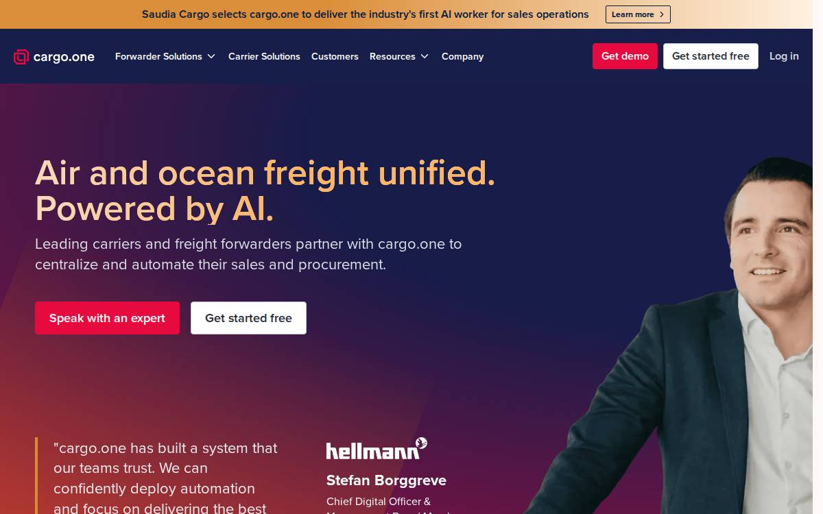 Cargoone website preview