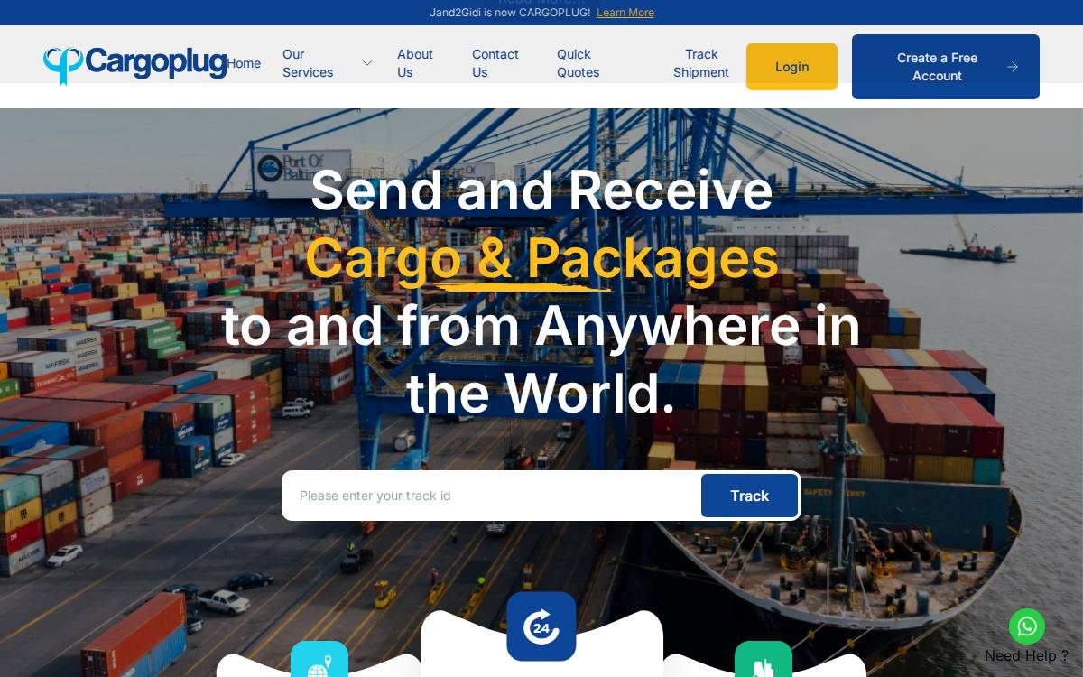 Cargoplug Logistics website preview