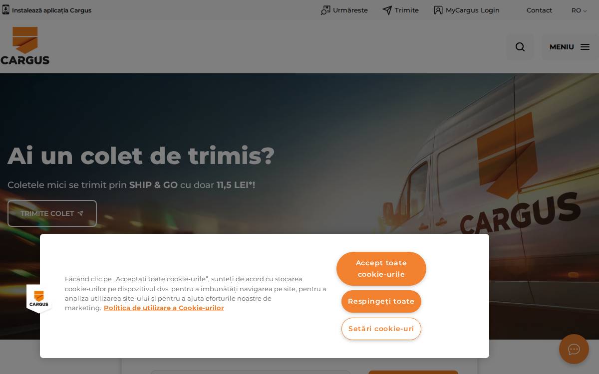 Cargus website preview