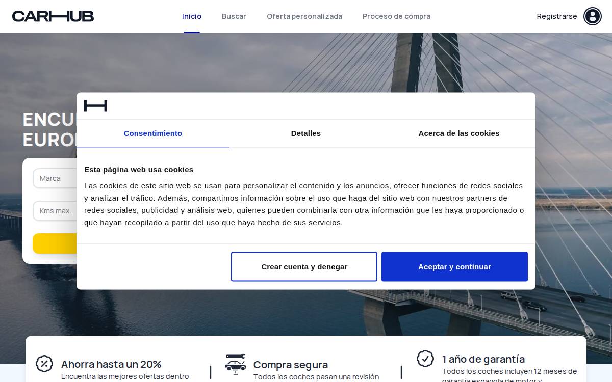 CarHub website preview