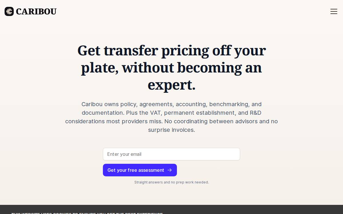 Caribou website preview
