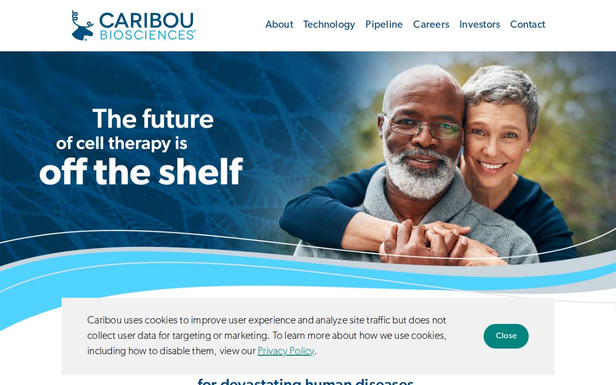 Caribou Biosciences website preview