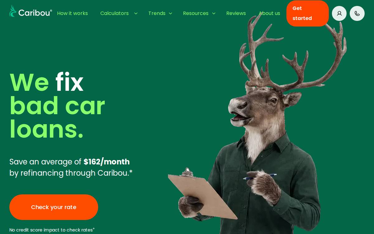 Caribou website preview