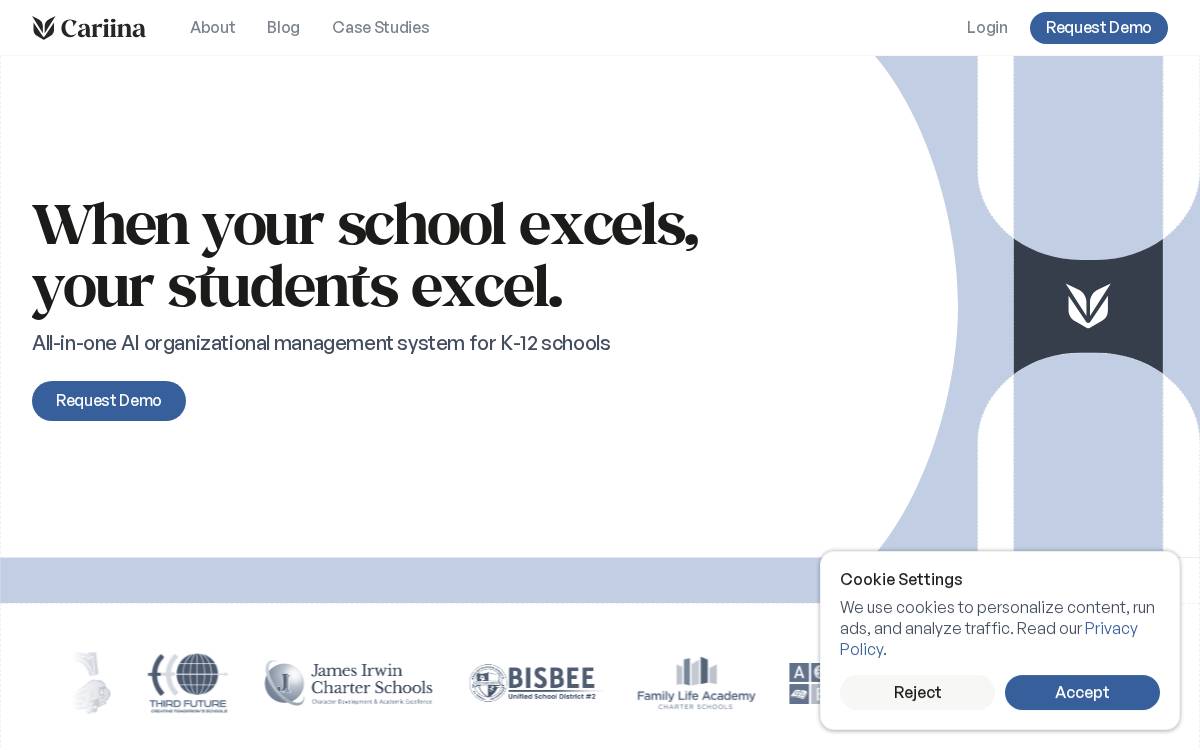 Cariina website preview