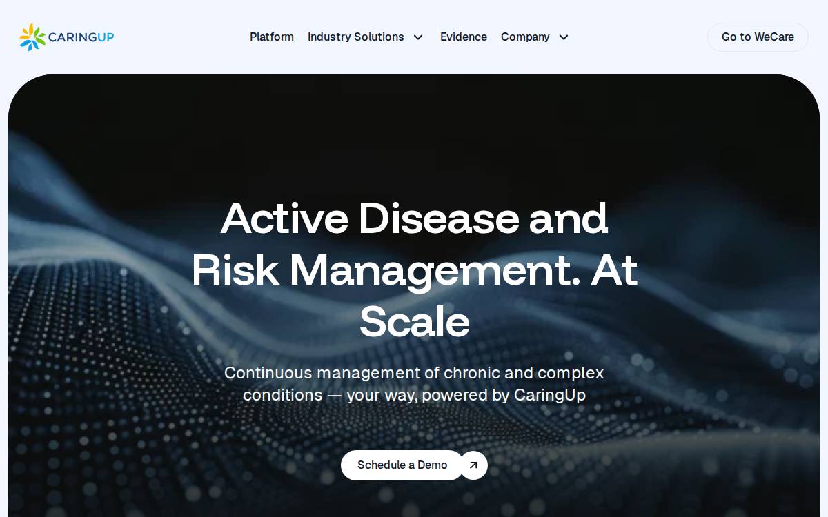 Caringup website preview