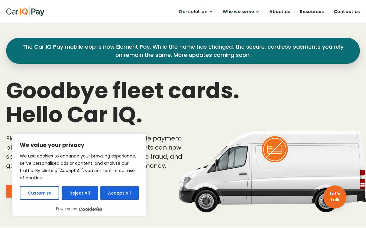 CarIQ Pay website preview