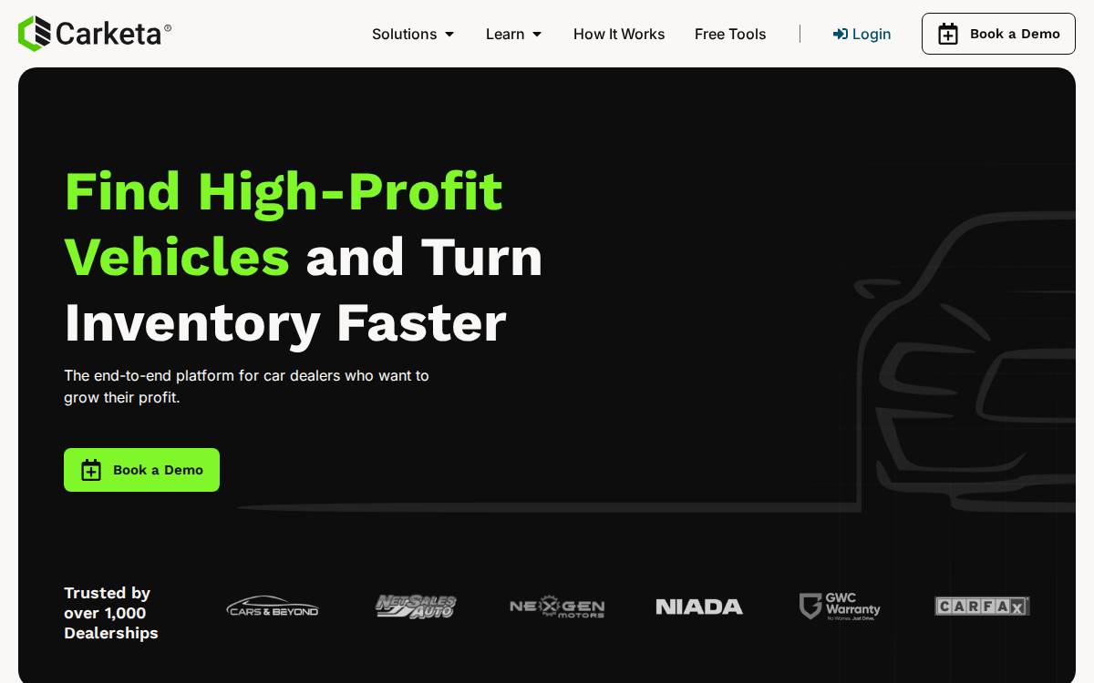 Carketa website preview