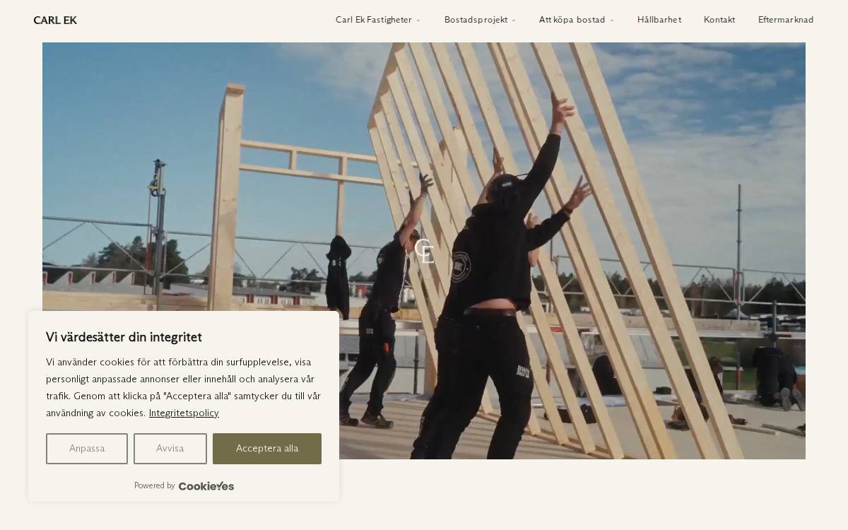 Carl EK Fastigheter website preview