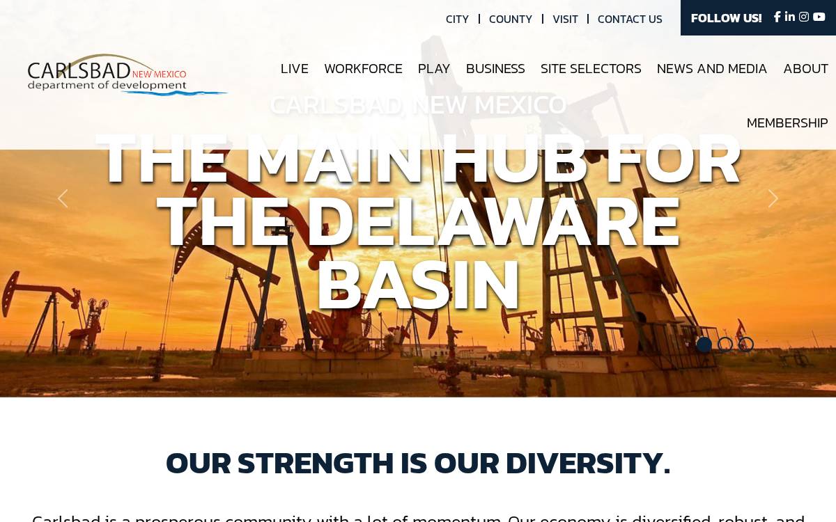 Carlsbad Department of Development website preview