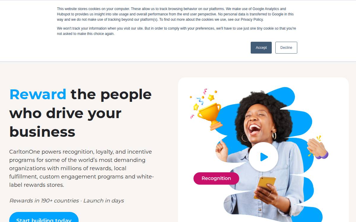 Carlton website preview