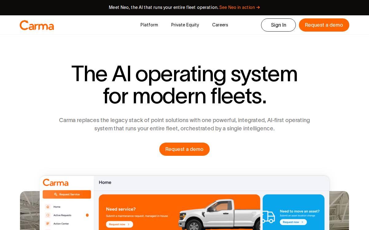 Carma website preview