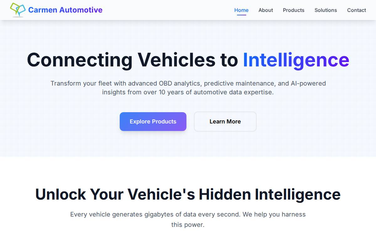 Carmen website preview