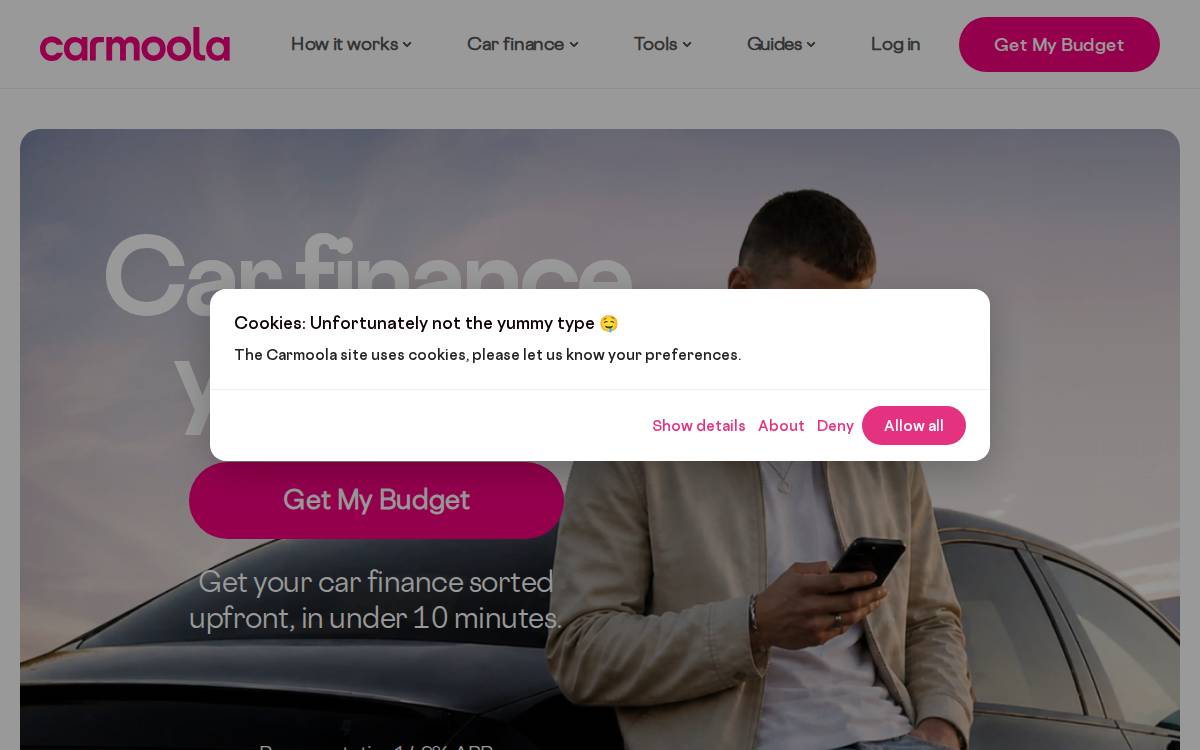 Carmoola website preview