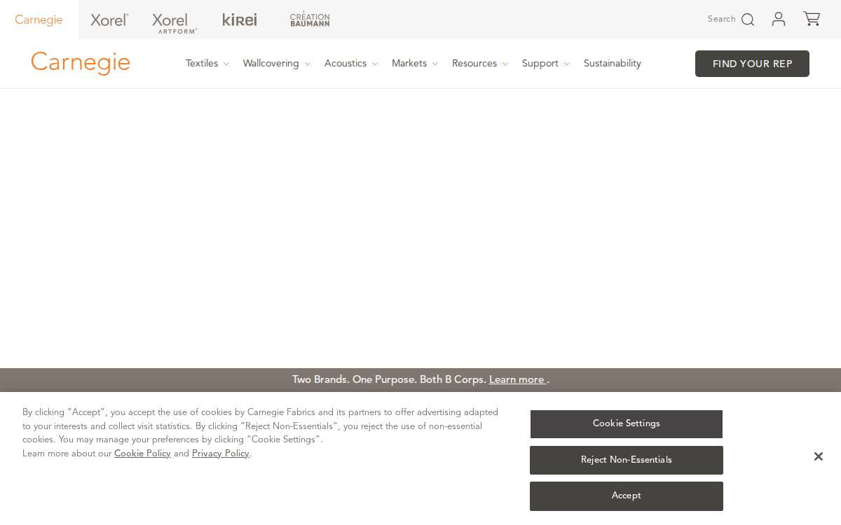 Carnegie Fabrics website preview