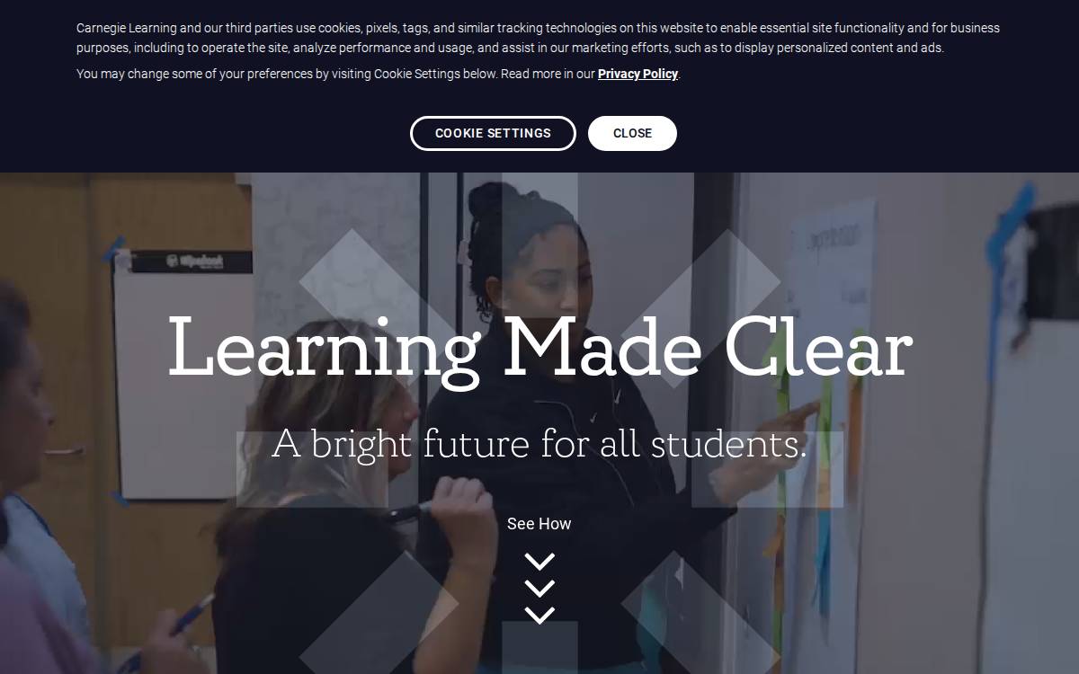 Carnegie Learning website preview