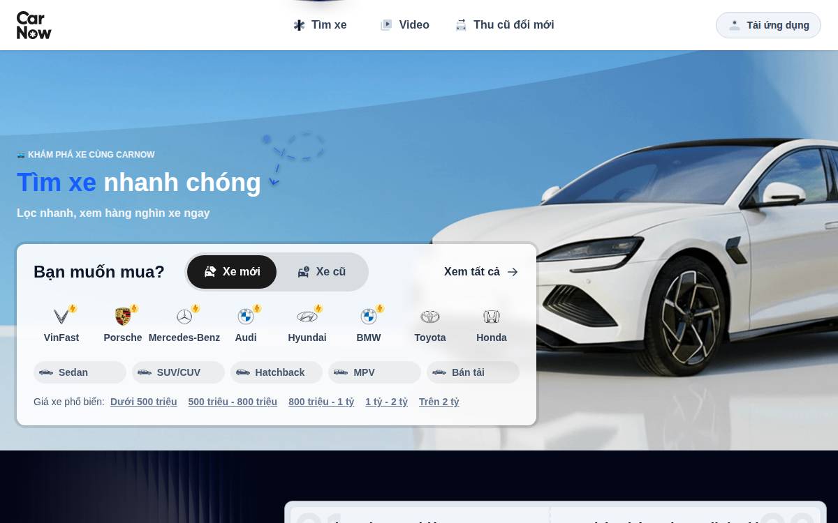 CarNow website preview
