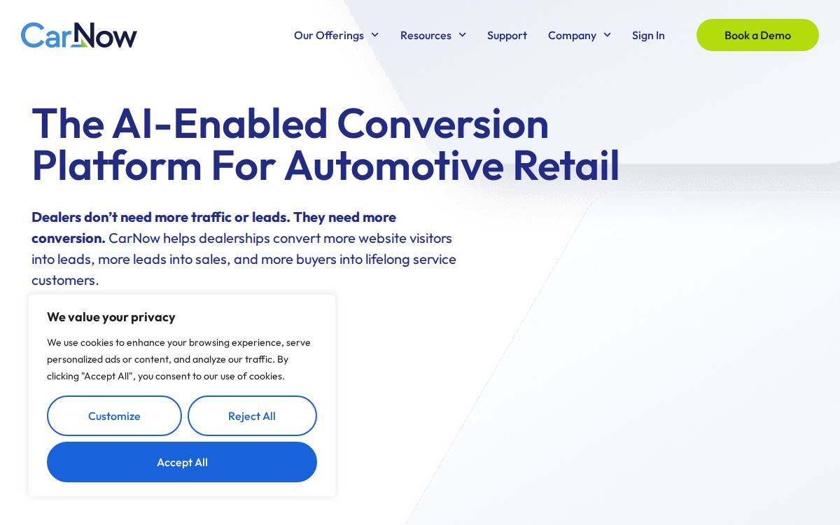 CarNow website preview