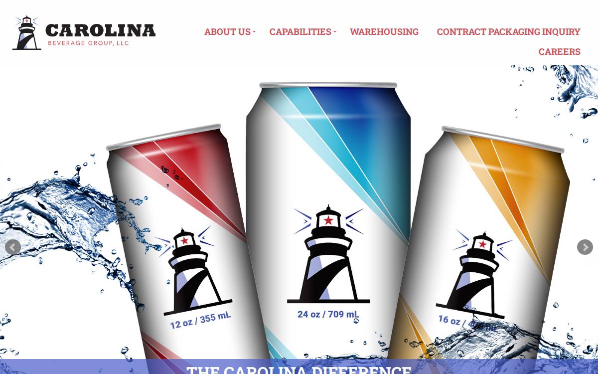 Carolina Beverage Group website preview