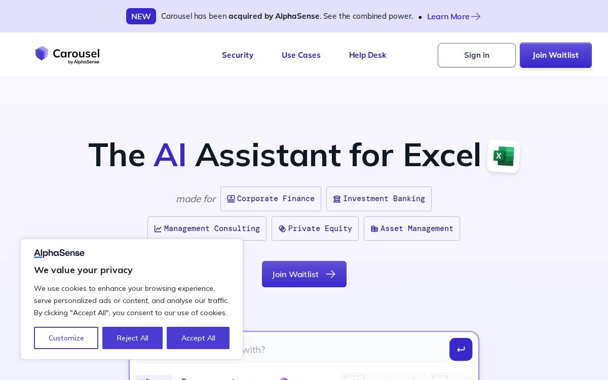 Carousel Technologies website preview