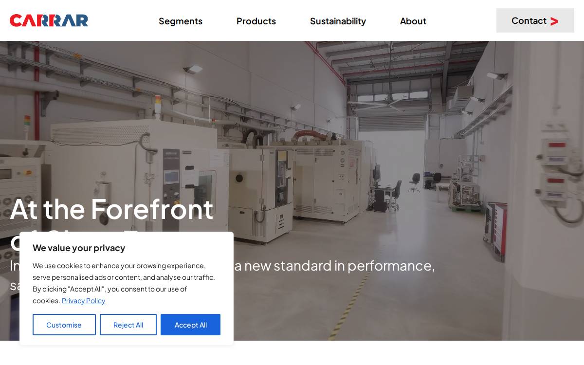 Carrar website preview