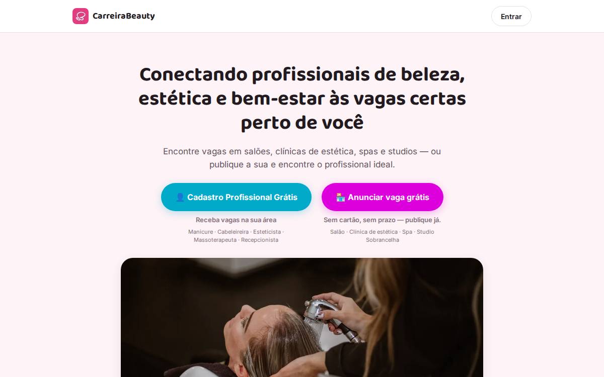 Carreira Beauty website preview
