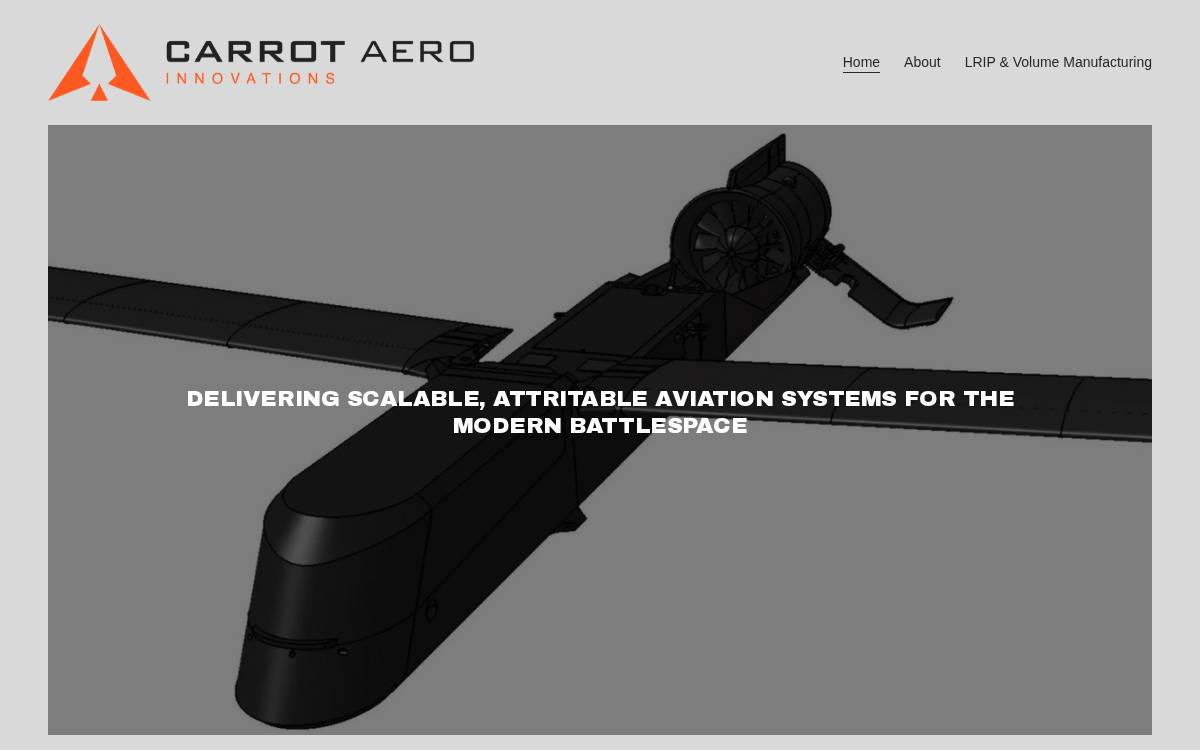 Carrot Aero Innovations website preview