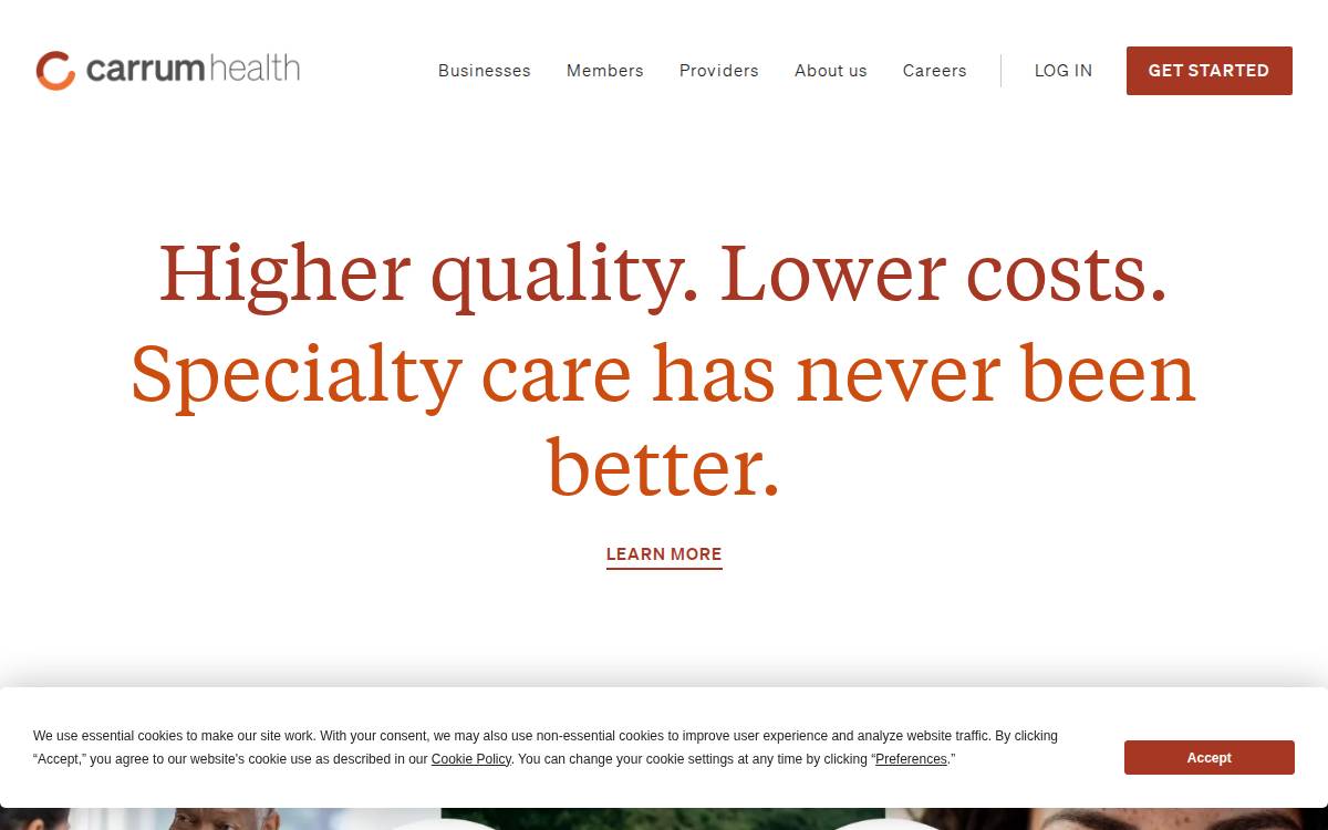 Carrum Health, Inc. website preview
