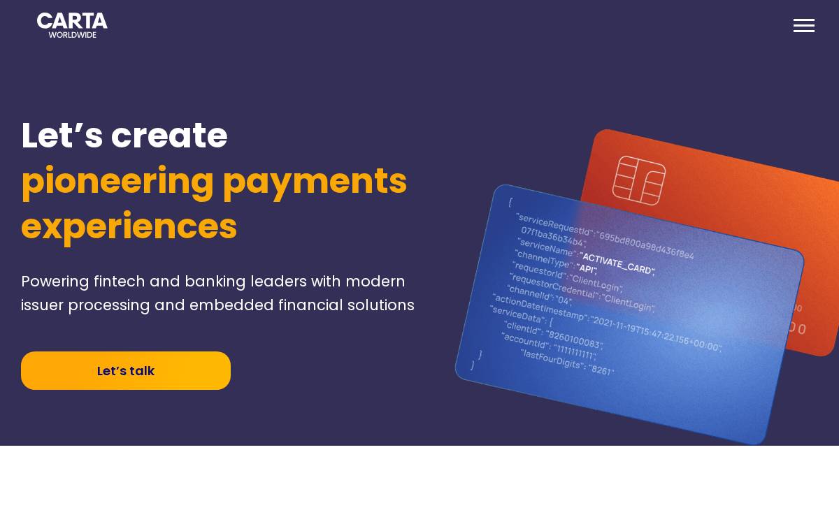 Carta Worldwide website preview
