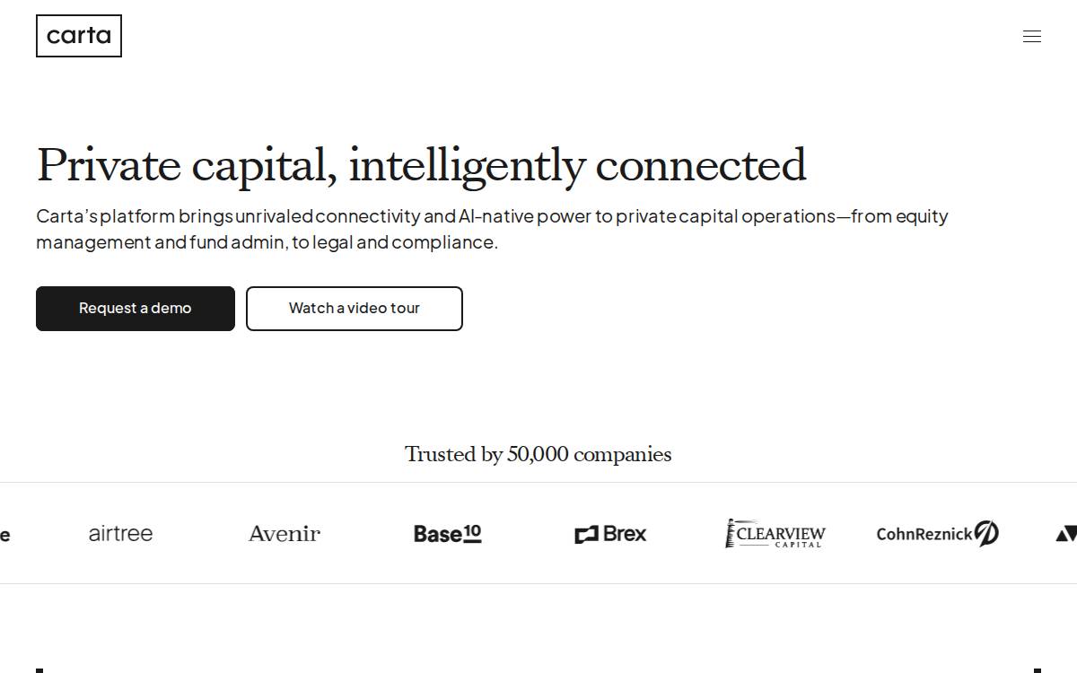 Carta website preview