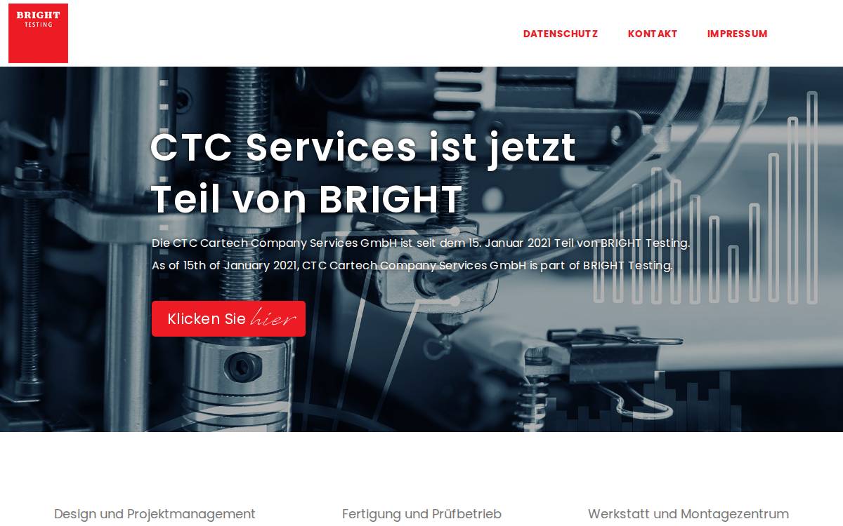 Cartech Company website preview