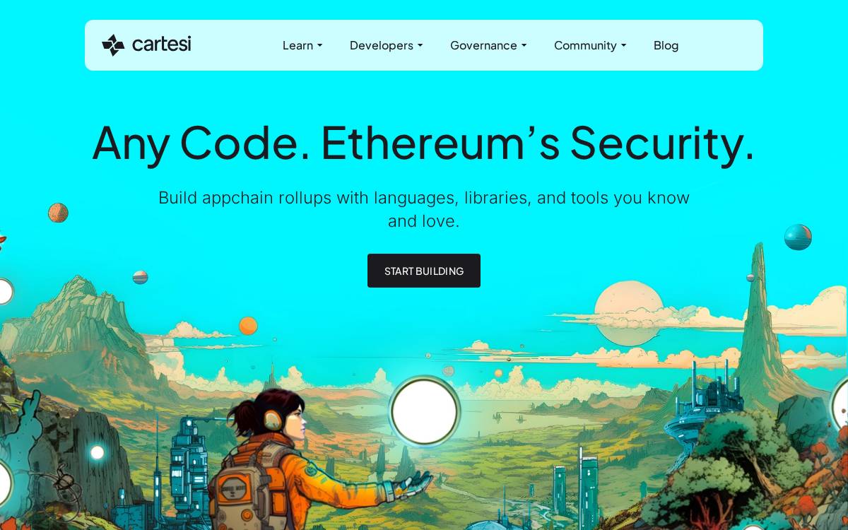 Cartesi Dapp O/S website preview