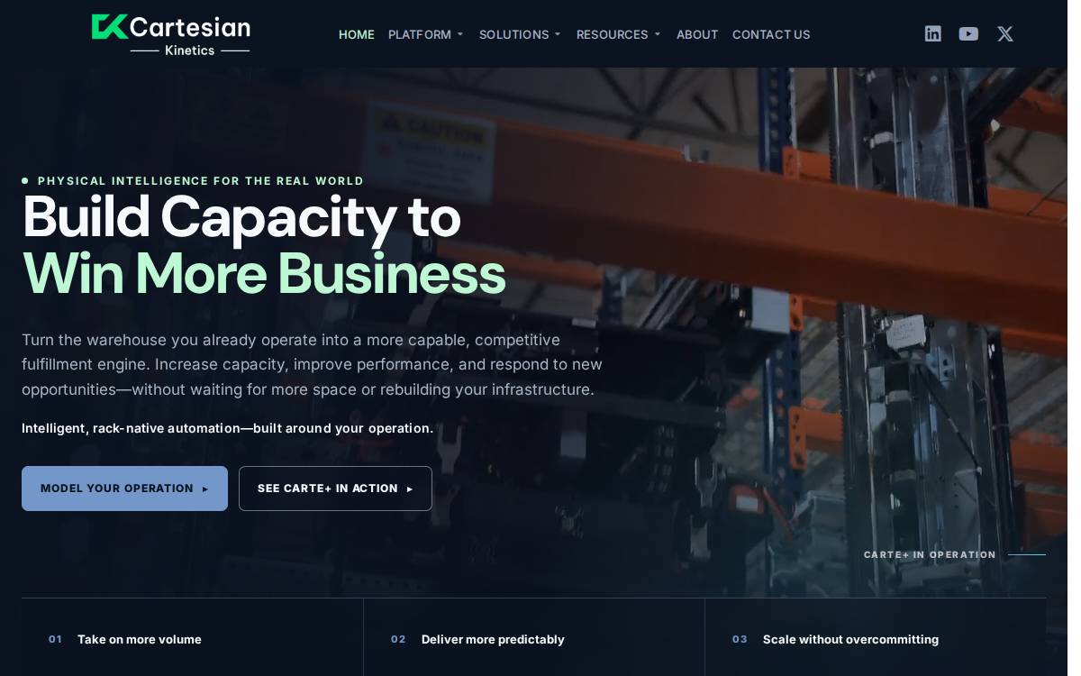 Cartesian Kinetics website preview