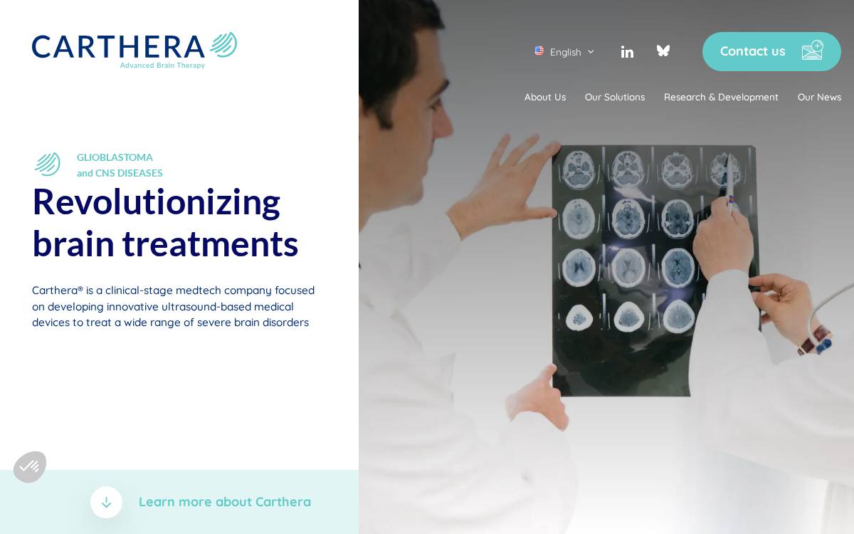 Carthera website preview