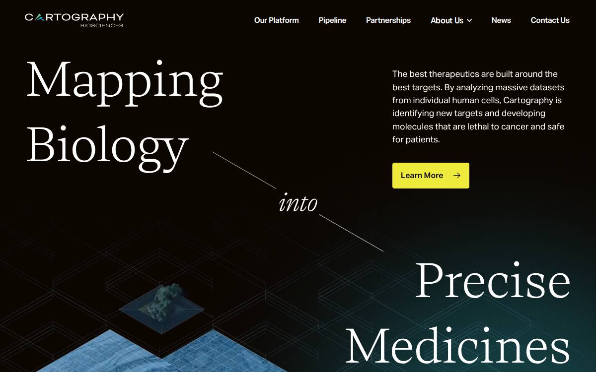 Cartography Biosciences website preview